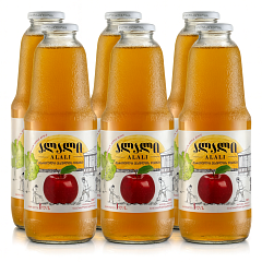 Упаковка Соку Alali Яблуко 1 л × 6 пляшок