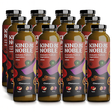 Упаковка Смузі Kind & Noble Кориця 250 мл × 12 пляшок