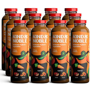 Упаковка Смузі Kind & Noble Морква 250 мл × 12 пляшок